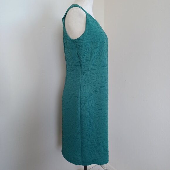 Very Vollbracht Shift‎ Dress Green Slim Fit Stretch Knit Womens Large - Picture 9 of 15